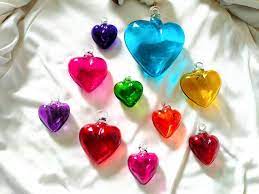 Buy 8 Blown Glass Hearts Glass Heart