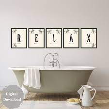 Relax Printable Rustic Vintage Style
