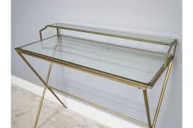 Of 38 *see offer details. Vintage Glass Topped Desk Antique Gold Copperwood Home