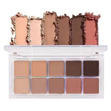 10 colors brown eyeshadow pallet warm