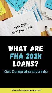 fha 203 k loan what to know types