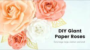 diy giant paper rose flowers how to