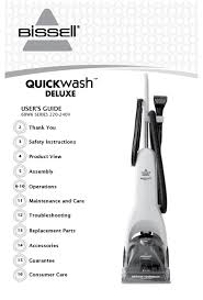 bissell quickwash deluxe user manual