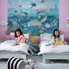 Take notes and create a similar space by using art, bedding and decorative wall molding to create a cohesive bedroom design. Kids Shared Bedroom Ideas Crate And Barrel