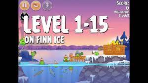 Angry Birds Seasons On Finn Ice 1-15 Walkthrough 3 Star - YouTube
