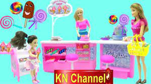 Đồ chơi trẻ em SIÊU THỊ BÁNH & KEM BÚP BÊ BARBIE SUPERMARKET CANDY & ICE  CREAM SHOP FOR DOLL - YouTube