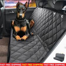 Black Quilted Pet Dog Rear Seat Cover