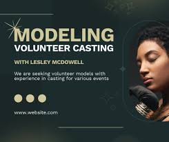 model casting announcement with woman