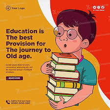banner design with education is the