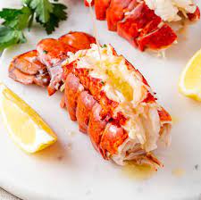 boiled lobster tails with garlic lemon