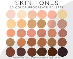 Skin Tones Color Palette Swatches