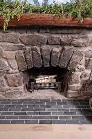 Glazed Brick Fireplace Hearth