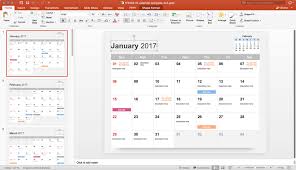 Free Calendar 2017 Template For Powerpoint