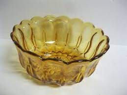 vintage amber bowl depression glass