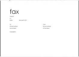 Cover Letter To Fax Bitacorita