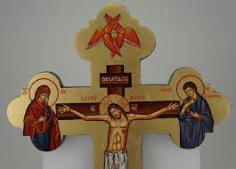 Hand Painted Wall Crucifix Icon