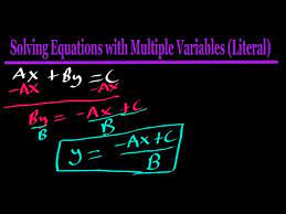 Multiple Variables Literal Equations