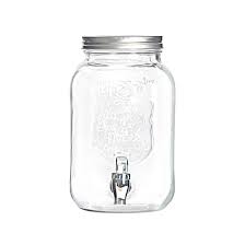 clear glass cold drink dispenser