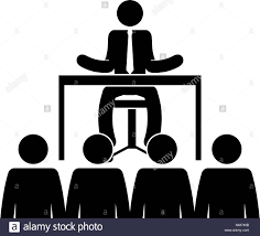 Geschäftsmann Figur in der Schreibtisch silhouette Avatar  Stock-Vektorgrafik - Alamy