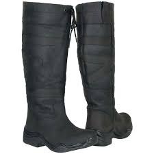 Toggi Canyon Leather Boot Black Wide Calf Leg