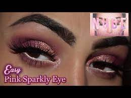 pink sparkly eye tutorial huda beauty
