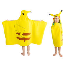 Hooded bath towels exchange from the wide range of products in baby products store. Pokemon Kids Terry Cotton Bath And Beach Hooded Towel Wrap Yellow Walmart Com Walmart Com