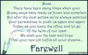 Funny work farewell card comments : Farewell Messages For Boss Goodbye Quotes For Boss Wishesmessages Com