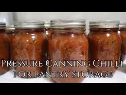 pressure canning chili for pantry