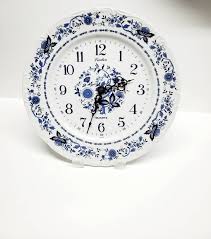 Blue Onion Clock Plate By Linden Japan
