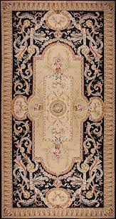 black aubusson flat weave runner rug