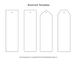 Blank Bookmark Templates Make Your Own Bookmarks