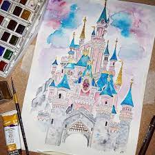 Disney Castle Drawing Disney Paintings