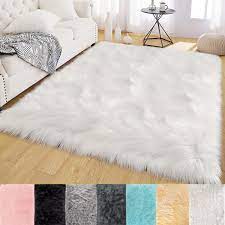 faux fur sheepskin area rug non skid