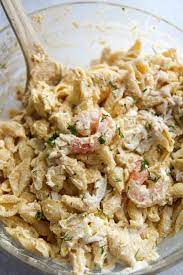 seafood pasta salad with real crab