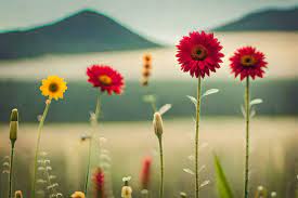 flowers in the field mountains