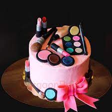 Buy Makeup Themed Birthday Cake Online Gurgaon Bakers gambar png