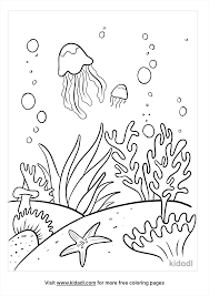 Coloring page tropical fishe and coral reef. Coral Reef Coloring Pages Free Ocean Coloring Pages Kidadl