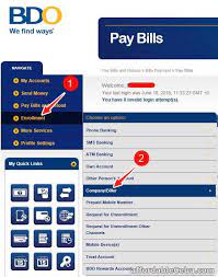 how to pay bdo credit card bill