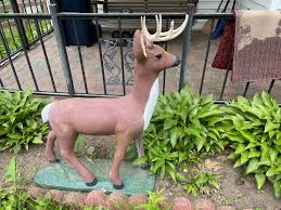 Sold At Auction Cement Deer Garden Statue