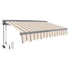 Remote Retractable Patio Awning Beige