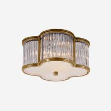 Basil Ceiling Light In Natural Brass