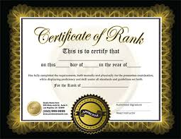 Martial Arts Certificate Templates Free Templates Resume