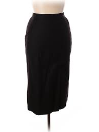 Details About Sag Harbor Women Black Wool Skirt 14 Petite