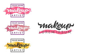 makeup artist logo stock vector by