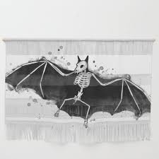skeletal bat wall hanging by sam nagel