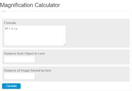 Magnification Calculator Formula