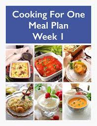 meal plan for one weekly meal prep