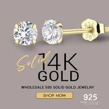 whole 14k solid gold stud earrings