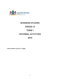 They are written in an informal style with a chatty, personal tone. 2019 Bstd Grade 12 Term 1 Informal Activities Business Ethics Employment