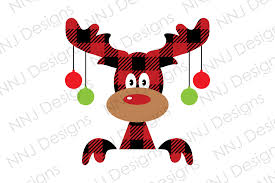 Buffalo Plaid Moose Svg Merry Christmas Graphic By Nnj Designs Creative Fabrica